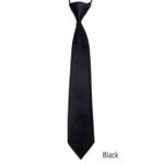  Unisex Children Black Neck Tie
