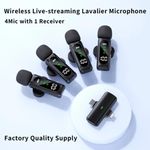 product_image_name-Generic-T90 High quality Portable 4 in 1 Lavaliere Microphone Lightweight mic Digital Display Noise Cancelling -2