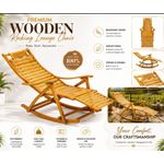 Generic Premium Foldable Wooden Rocking Lounge Chair