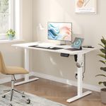 product_image_name-Generic-Modern Adjustable Height Electric Standing Desk(1.6mtr) White-2