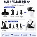 9-piece  Mobile Phone chest strap + head strap/Head Mount Harness kit for hands-free Filming Video, content creation