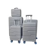 product_image_name-Fashion-SILVER Trolley Luggage With Kit Bag - 5set-2