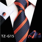 Classic Pure Color Pattern Necktie+ Square Pocket+Cufflick