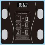 Generic Bluetooth Smart Bathroom Scale Digital Body Fat Weight Scale BMI Analyzer Rechargeable Tempered Glass 180KG