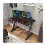 product_image_name-Generic-Modern Z Shaped RGB Led Lights Gaming Table 1.2Mtr BLACK -1