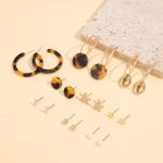 product_image_name-Fashion-9in1 Earrings Set Of Studs, Hoops & Leopard Mix Shape-6