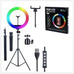 12" Inches Selfie Ring Light With Tripod Stand RGB