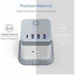 Generic Cube Power 4 Socket Extension + 3 Usb Ports, 1 Type C Port Intelligent Surge Protect Power Socket Extension Box - image 3