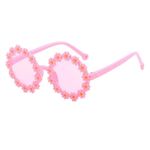 Pink face Daisy Round Kids Sunglasses