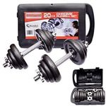 Generic 20kg Adjustable Dumbbell Set with Case - image 2