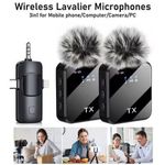 product_image_name-TX-Rechargeable 3in 1 Omnidirectional Wireless Clip Lavalier Condenser Microphone For Online Teaching & Streaming-1