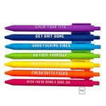 11pcs Ballpoint Pen Black Ink Pens With Funny Sayings Novelty Retractable Ballpoint  Pens For Student