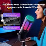 product_image_name-Generic-Content Creation Rgb Colors Changing USB/USB C Condenser Microphone for Podcast Recording, PC Computer Gaming Streaming Mic with RGB Light, Reverb Effects, Headphones Jac k, Desktop Stand, Vocal Mic for Singing YouTube PS5-6