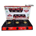 Rashnik 3-Burner High Power Gas Stove – Durable & Efficient Cooking