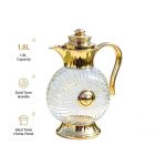 Generic 1.8L Glass Water Pitcher Transparent Drinking Juice Jug With Lid