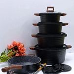 5 Set Non-stick Die Cast Iron Pot Set Cookware- Non