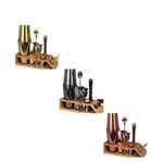 Generic  9 pcs stainless steel cocktail tools set