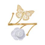 product_image_name-Yiliker-Rose Flower Design Curtain Tiebacks, Metal and Polyester Floral Curtain Clips for Various Curtain Storage and Decoration-3