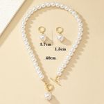 ONIBENZ Statement Pearl & Gold Toggle Jewelry Set – Necklace & Earrings - image 5