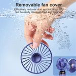 product_image_name-Generic-Hand Fan Rechargeable 90 Degree Foldable For Outdoor -Purple-7