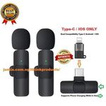 K9  Dual Wireless Lapel Microphone Lavalier Mic TYPE-C Android Phones IPhone + IOS Adapter - image 2