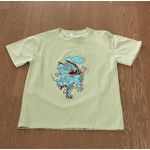 product_image_name-Fashion-Kid's Avocado Green White Graphic Print Short Sleeve T Shirt Dragon Summer Round Neck Casual Tee Top-1