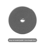 Generic 5M Velcro Cable Tie Roll – Reusable Hook & Loop Wire Organizer Strap for Desk, Home & Office, Gray - image 2