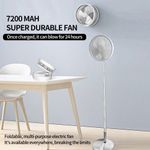 Generic 7.7 Inch Mini USB Rechargeable Portable Folding Standing Fan - image 2