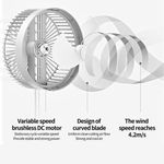 Generic 7.7 Inch Mini USB Rechargeable Portable Folding Standing Fan - image 3