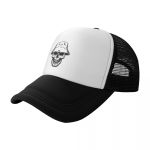 Double Colors Design Face Cap: Black
