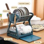 Generic New Rustless 2 Tier Plastic Dish Drainer And Plate Rack - image 2