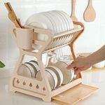 Generic New Rustless 2 Tier Plastic Dish Drainer And Plate Rack - image 3