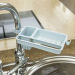 Generic Drain Rack Detachable Storage shelf Adjustable Plastic Organizer for Kitchen And Bathroom - image 4