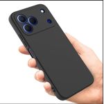Tecno Spark 50 Silicone Phone Case & Pouch With Camera Protection - Scratch Resistance, Shockproof Protective Case - ( Black ) - image 2