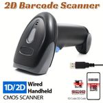 Generic Wired handheld 2D barcode scanner, high-speed 2D barcode and 1D data matrix reader