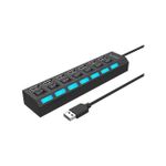 Genera 7 Port USB 2.0 High Speed Power Splitter Switch ON/OFF- - image 3