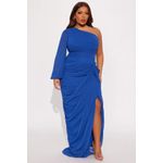 Fashion Leanne Chiffon Draped One Shoulder Maxi Dress - image 4