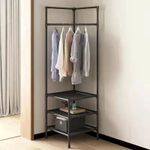 Generic Corner Coat Hat Rack Multifunction Multi-Layer Floor Standing Corner Hanger Detachable Removable Metal Clothing Storage Shelf - image 2