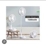 7200mah Rechargeable Foldable Fan With Long Pole Full Stand