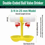 Generic 5-Piece Set: Double-N-ipple Anti-Spill Automatic Drinking Cup -Poultry Hanging Drinker - image 2