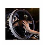 Car Steering Wheel Cover For All, Cute And Red, Natural Latex Non-Toxic And Odorless Safe Driving (black - Diamonds)