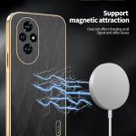Generic Honor 200 Case,Electroplated Frame PU Leather Backboard Non-Slip Grip Shockproof Protective Case - image 5
