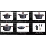 product_image_name-Generic-5 Sets Non-stick Cast Granite Pot Cookware With Free Spoon-2