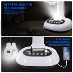 product_image_name-Generic-14400mAh Rechargeable Solar Powered Fan, AC DC Portable Camping PowerBank Fan ,12 Inch Oscillating Tabletop Fan with Led Night Light for Home Office Outdoor Camping Tent Traving-4