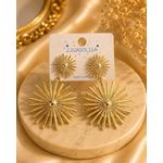  Simple women gold earring