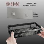 Generic Bathroom Holder Shower Rack With Adhesive Hook Bathroom Organizer Storage - image 3