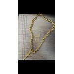 Gold Cuban Link Chain With Cross Pendant