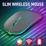 product_image_name-Generic-2 PIECES of Rechargeable Wireless Mouse Designed for Computers, Featuring an Ergonomic USB Design, Silent Operation, And RGB Backlighting, Suitable for Laptops, Pcs, And Ipads-4