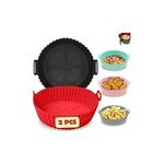 product_image_name-Generic-2 Pack Of Air Fryer Silicone Liners Basket for 3-5 QT Airfryer, Air Fryer Silicone Mould Pot Bowl, Replacement of Parchment Paper, Reusable Baking Tray Oven Microwave-4