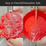 product_image_name-Generic-2 Pack Of Air Fryer Silicone Liners Basket for 3-5 QT Airfryer, Air Fryer Silicone Mould Pot Bowl, Replacement of Parchment Paper, Reusable Baking Tray Oven Microwave-5